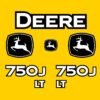 Fits 750J LT John Deere Crawler Dozer Replacement Decals