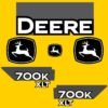 Fits 700K XLT (Pre-2015) John Deere Crawler Dozer Replacement Decals