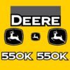 Fits 550K John Deere Crawler Dozer Replacement Decals