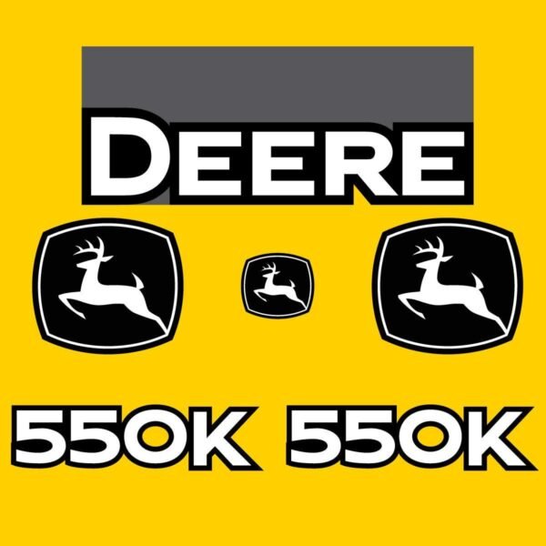 Fits 550K John Deere Crawler Dozer Replacement Decals