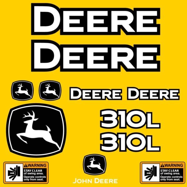 Fits 310L (2023+) John Deere Backhoe Loader Replacement Decals