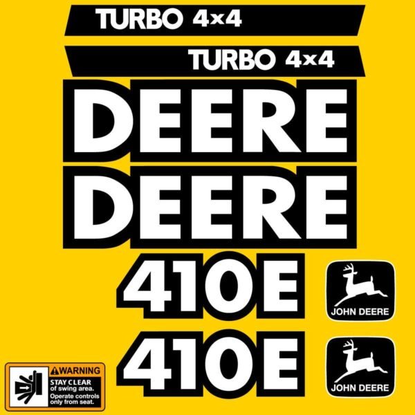 Fits 410E (Pre 2004) John Deere Backhoe Loader Replacement Decals