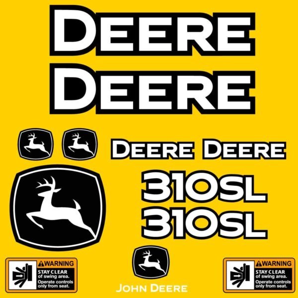 Fits 310SL (2021+) John Deere Backhoe Loader Replacement Decals
