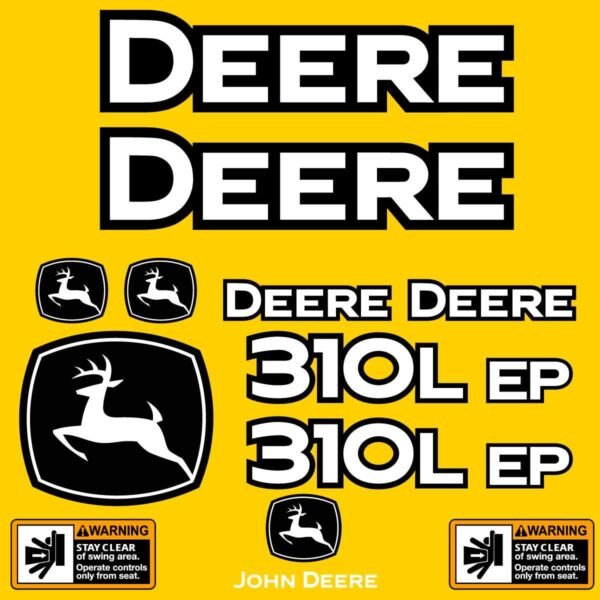 Fits 310L EP (2021+) John Deere Backhoe Loader Replacement Decals