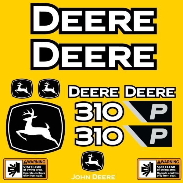 Fits 310 P-Tier John Deere Backhoe Loader Replacement Decals
