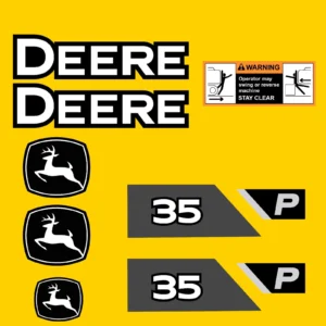 Fits 35 P-Tier John Deere Excavator Replacement Decals