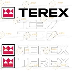 Fits TC37 Terex Excavator Replacement Decals