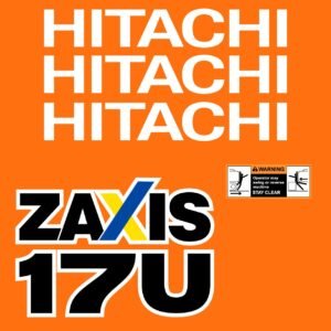 Fits ZX17U-5 Hitachi Excavator Replacement Decals