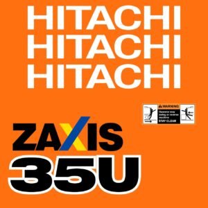 Fits ZX35U-5 Hitachi Excavator Replacement Decals
