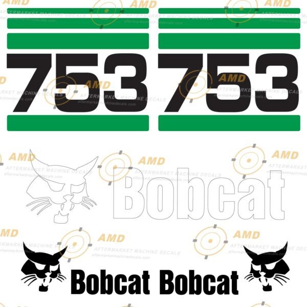 Fits 753 Bobcat Skid Steer Replacement Decals